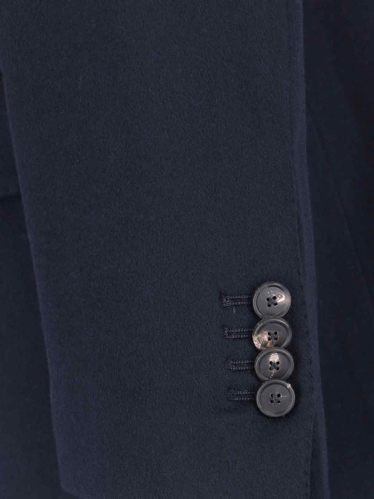 Tagliatore Tailored Blazer With Notch Lapel And Buttoned Cuffs In Blue