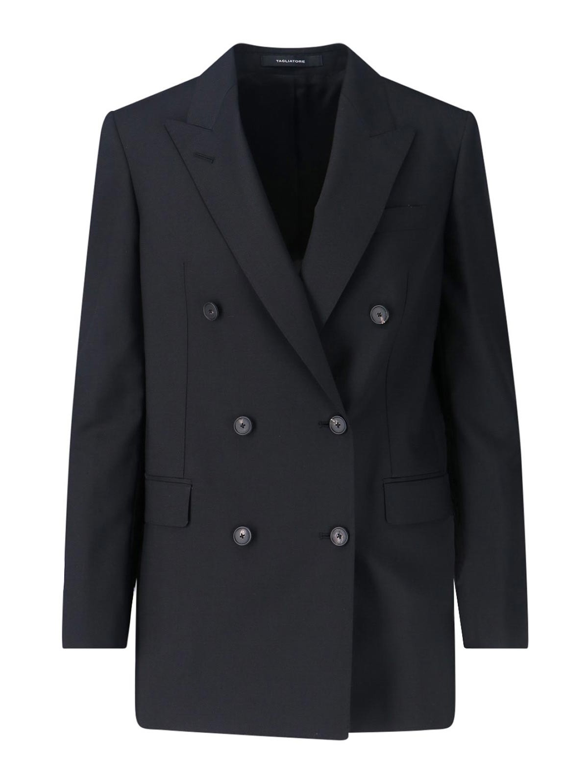 Tagliatore Blazer In Cashmere In Black