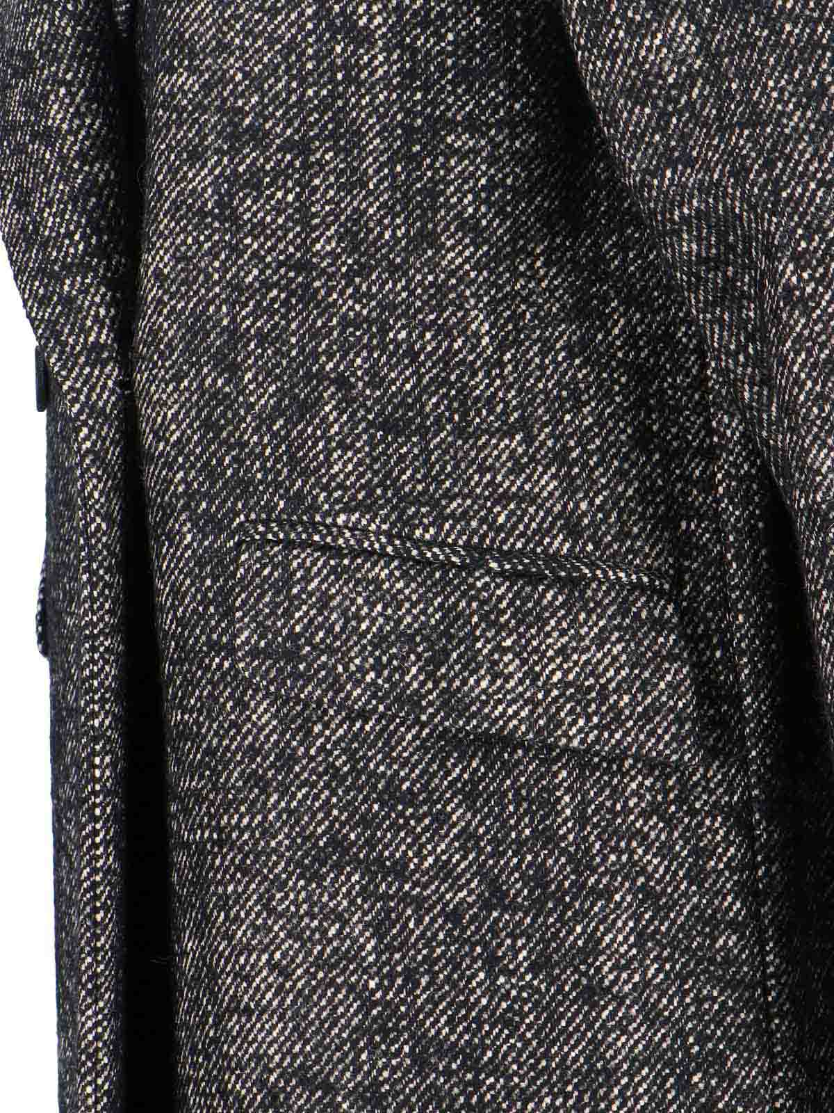 Tagliatore Double-breasted Coat In Black