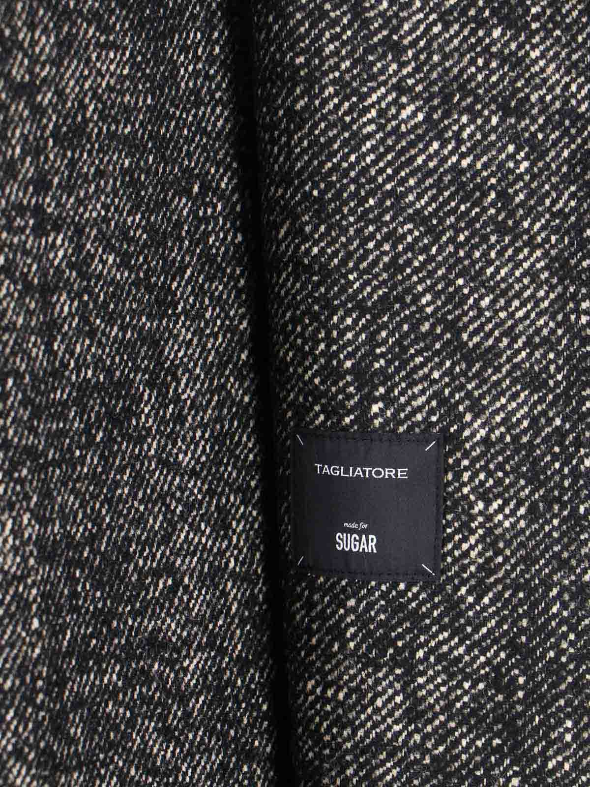 Tagliatore Double-breasted Coat In Black