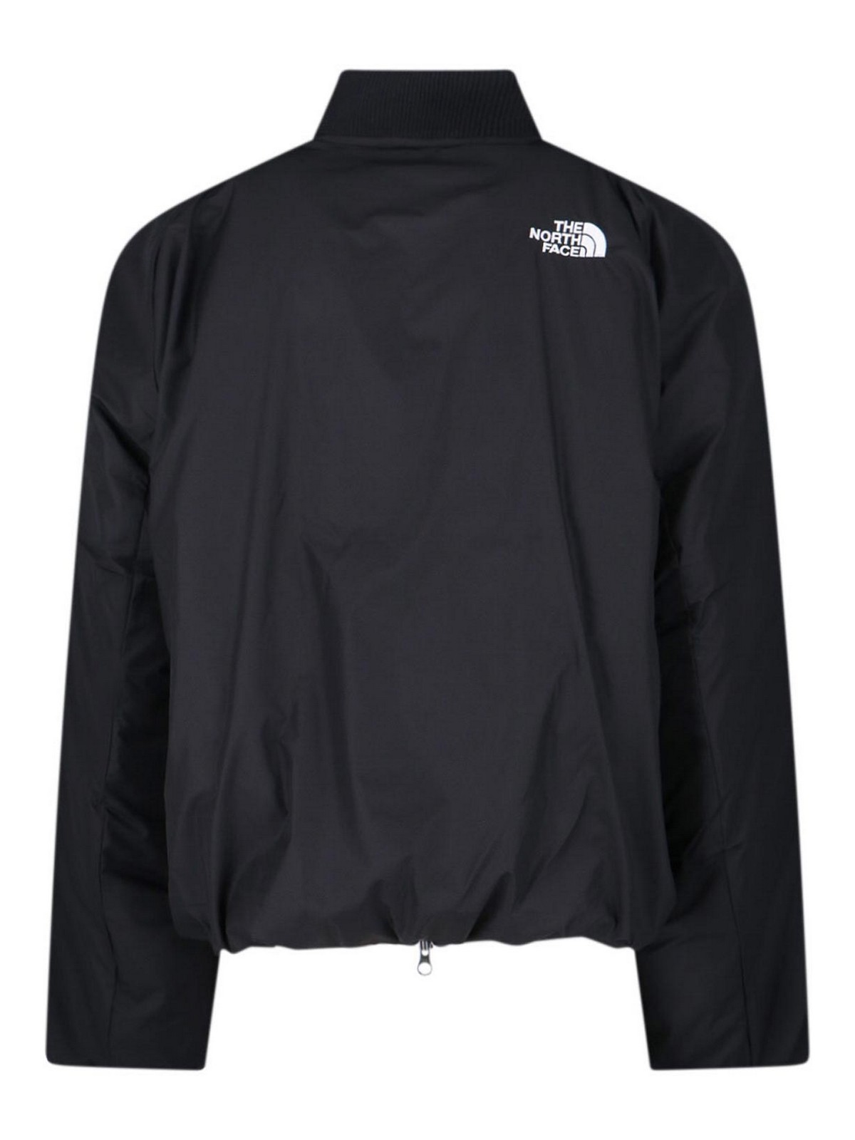 The North Face Relaxed Fit Jacket With Ribbed Collar And Pockets In Black