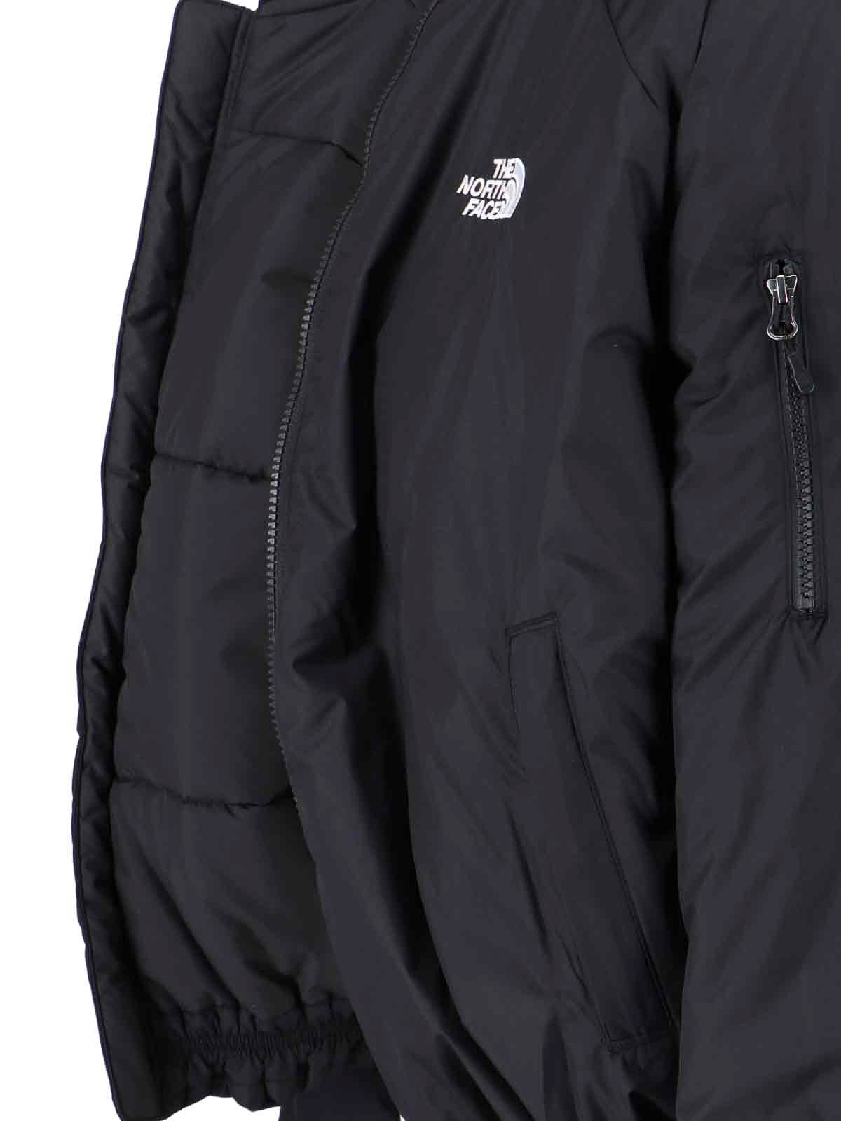 The North Face Relaxed Fit Jacket With Ribbed Collar And Pockets In Black