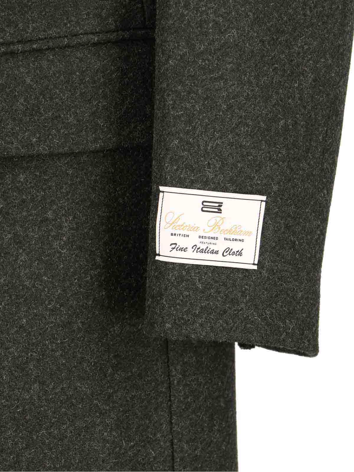 Victoria Beckham Wool Coat In Green