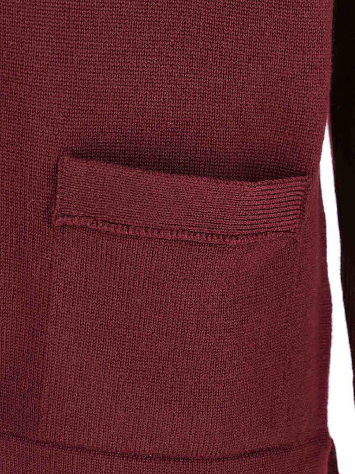 Vivienne Westwood V-neck Sweater With Ribbed Cuffs And Pockets In Red