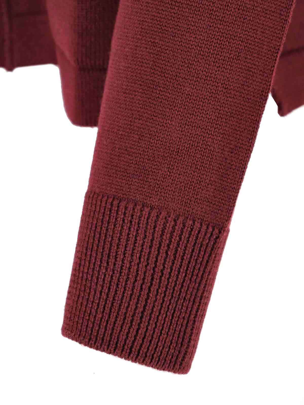Vivienne Westwood V-neck Sweater With Ribbed Cuffs And Pockets In Red