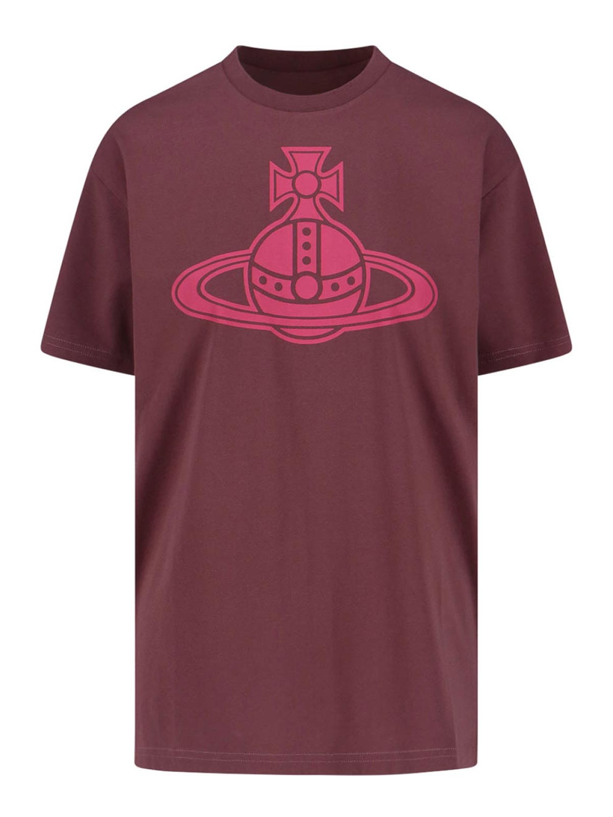 Vivienne Westwood Graphic Print Crew Neck Short Sleeve Top In Purple