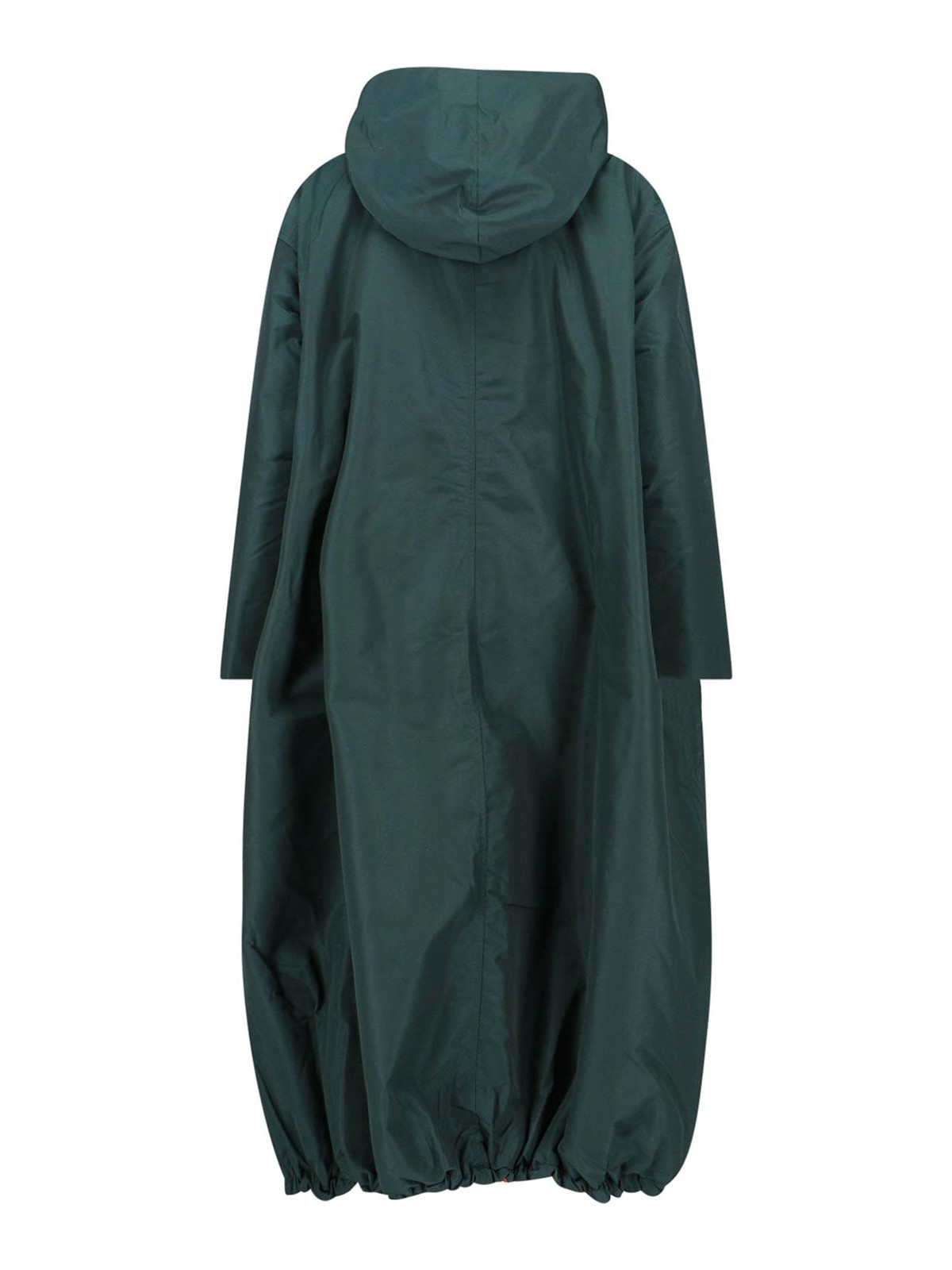 Cape Maxi Coat In Green