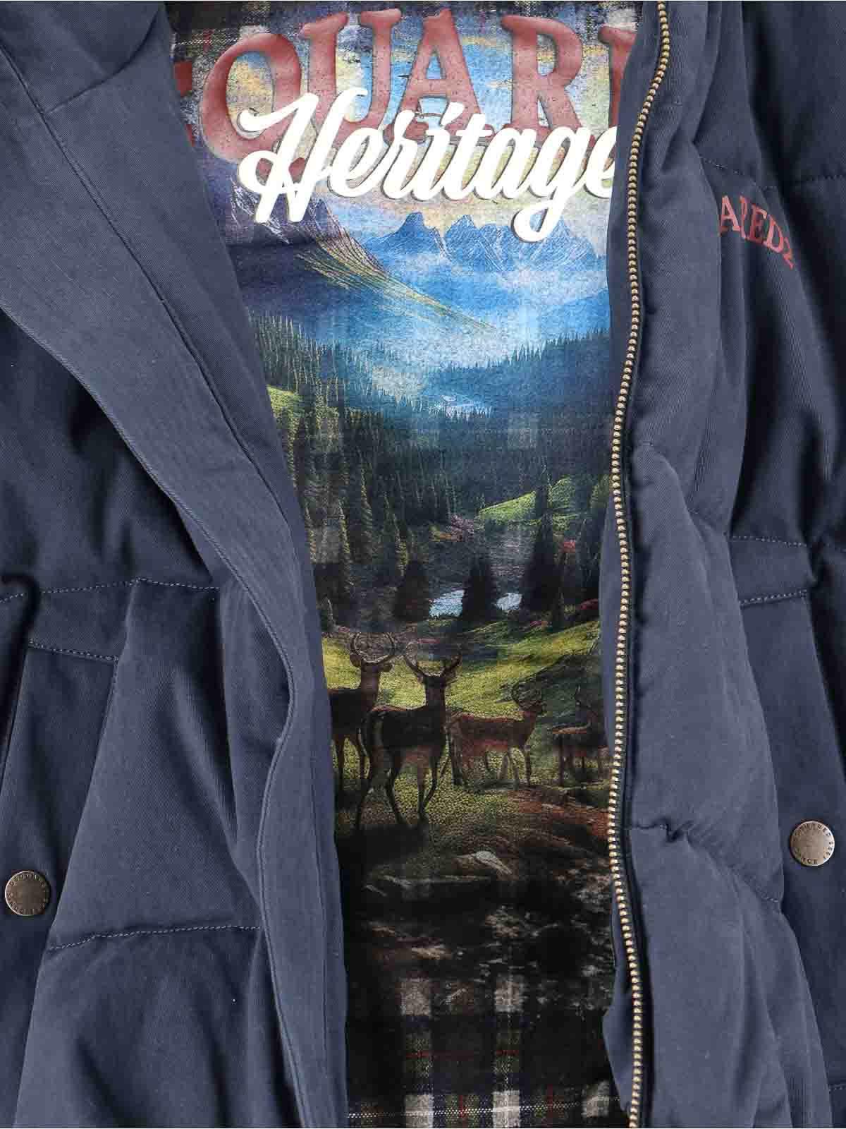 Dsquared2 Logo Down Jacket In Multi