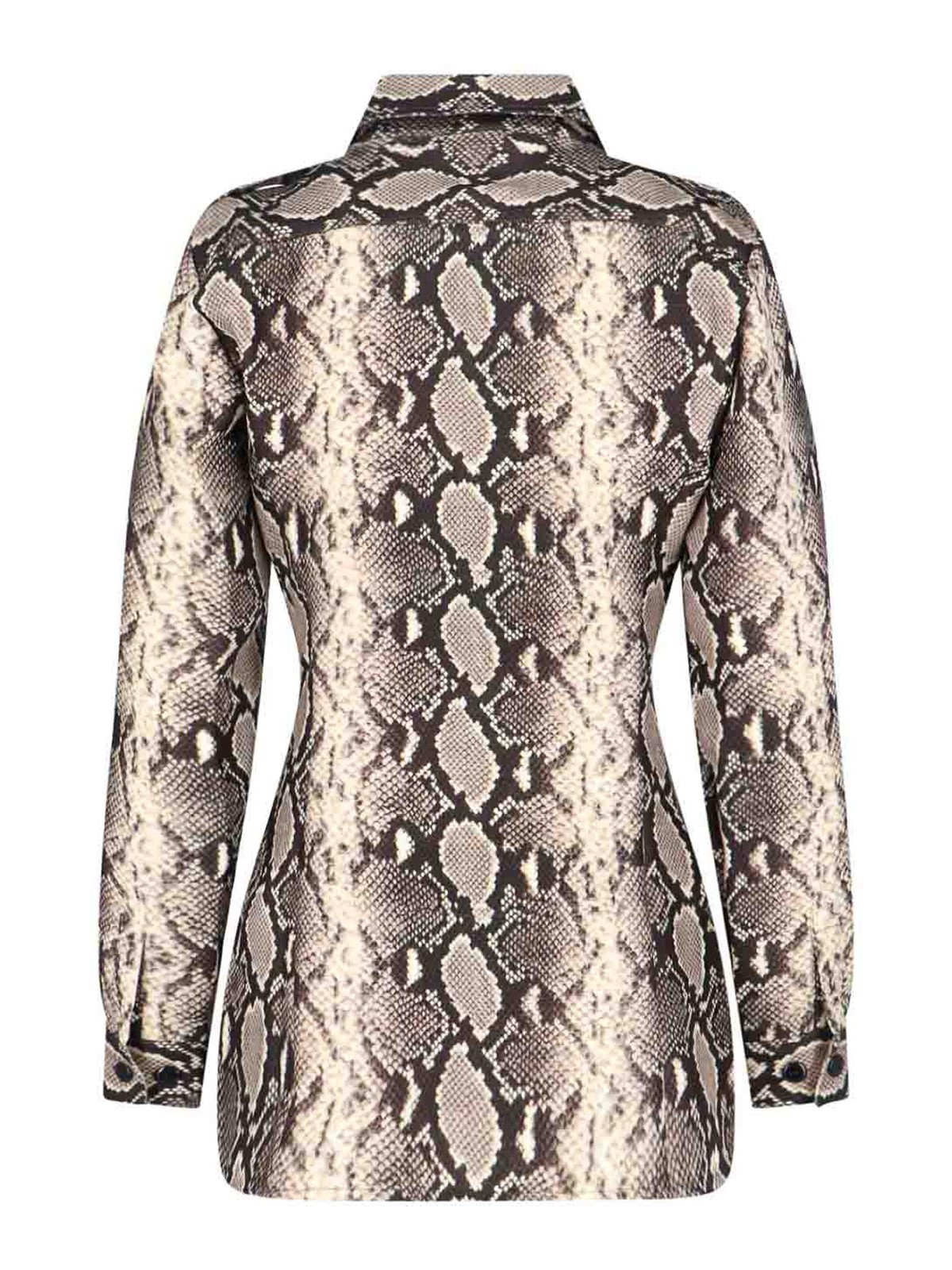 Duran Lantik Python Print Shirt In Brown