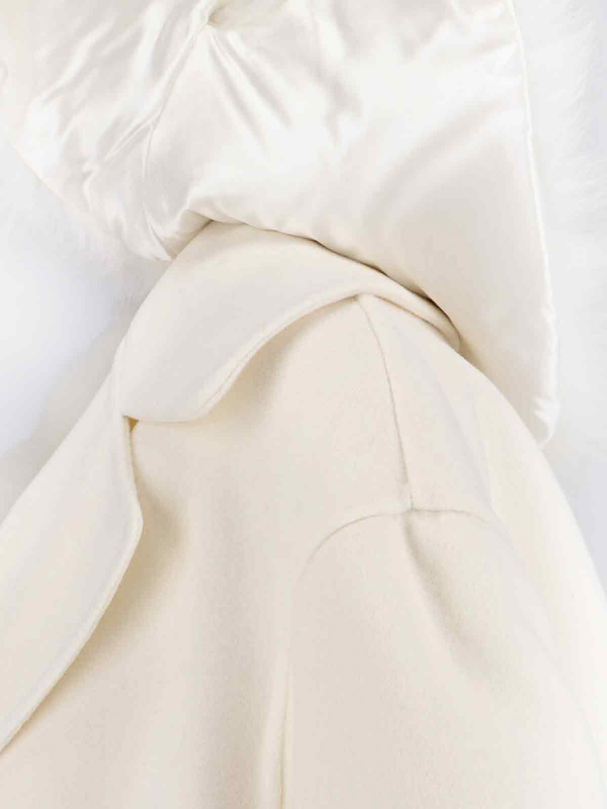 Ermanno Scervino Single-breasted Midi Tailored Coat With Belt And Collar In Real Sheepskin Fur In Multi