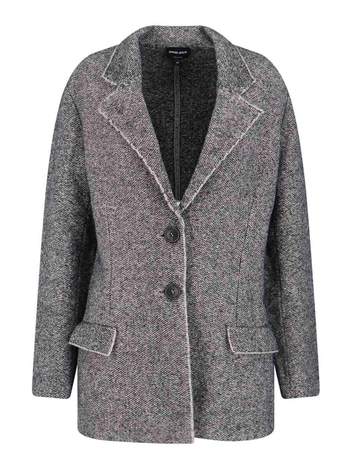 Giorgio Armani Blazer Monopetto In Gray