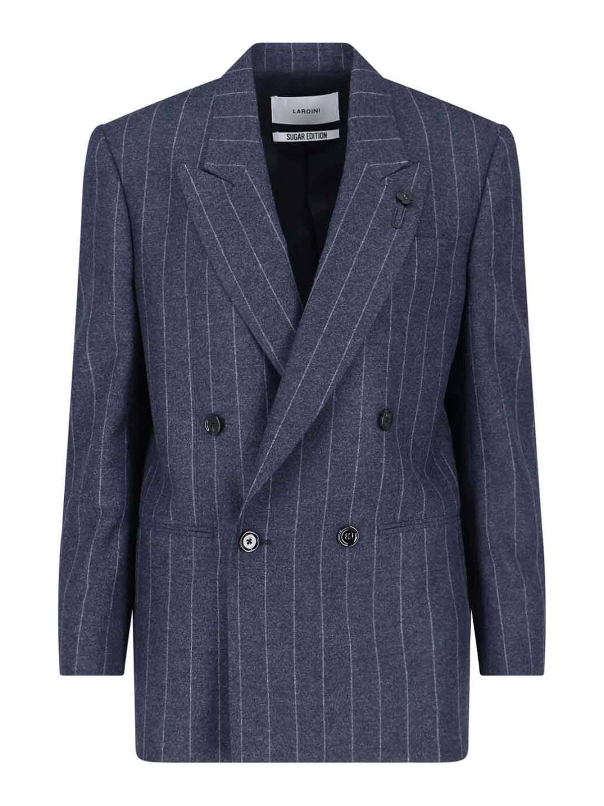 Lardini Blazer In Virgin Wool And Cashmere In Blue