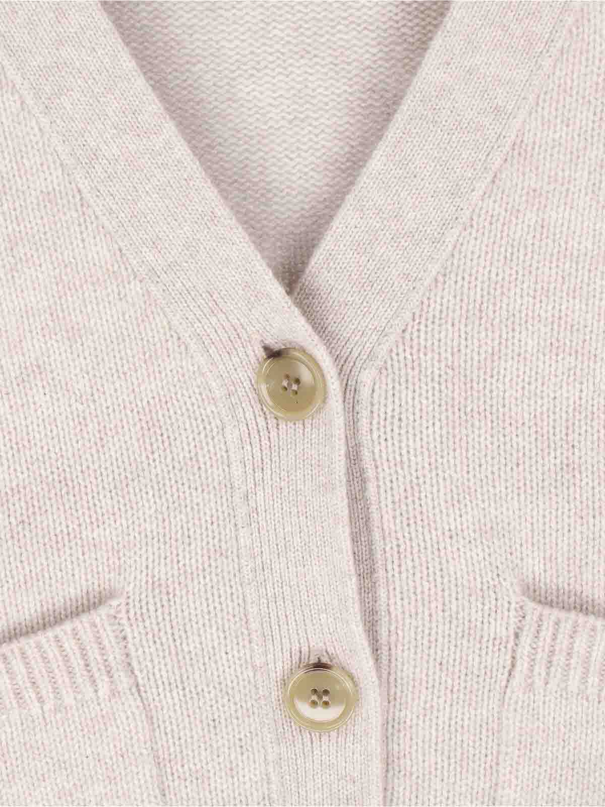 Lisa Yang Button-down Knit Cardigan With V-neckline In Multi