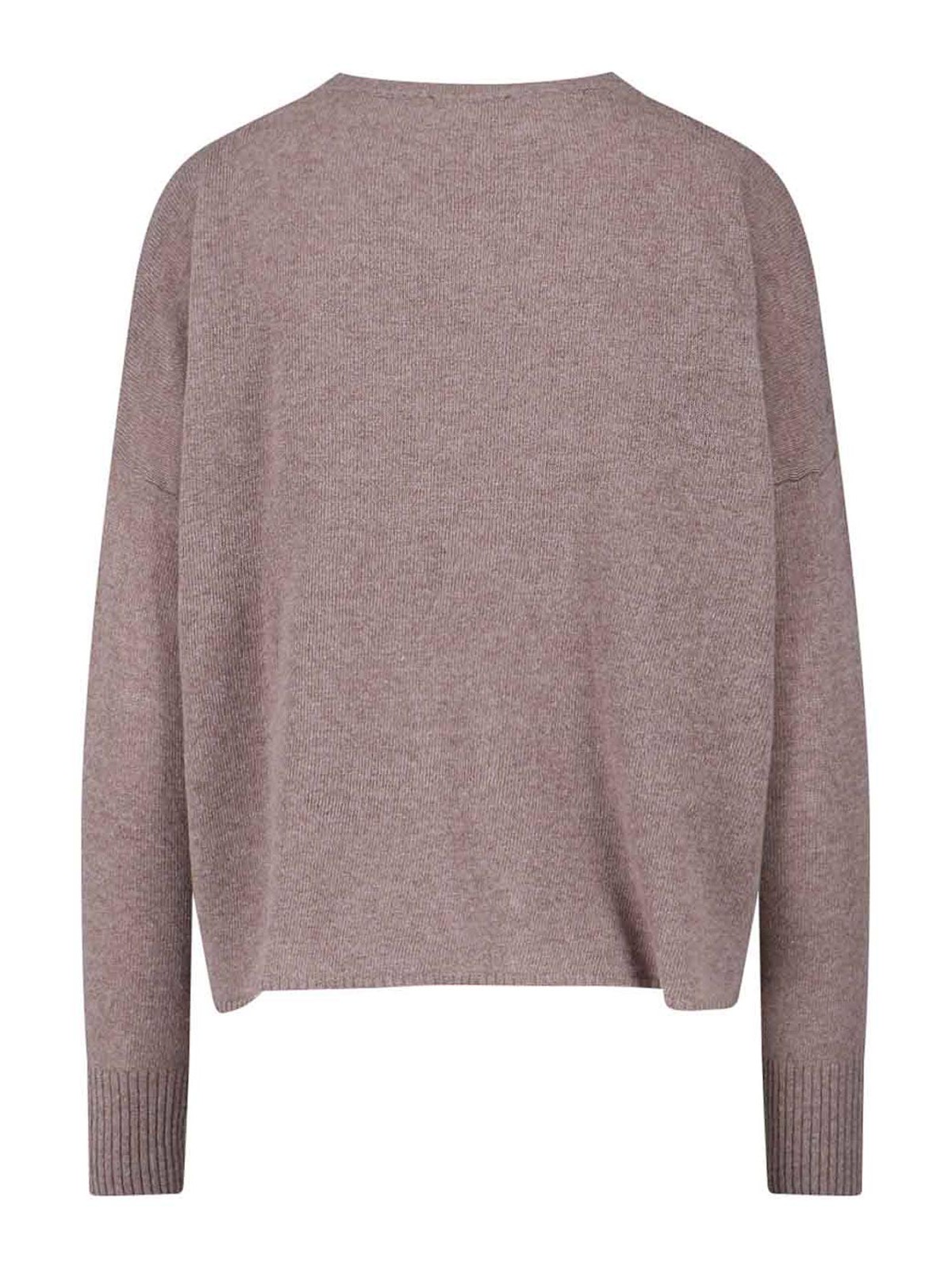 Ma'ry'ya Relaxed-fit Cashmere And Virgin Wool Sweater With Ribbed Finishes In Sand