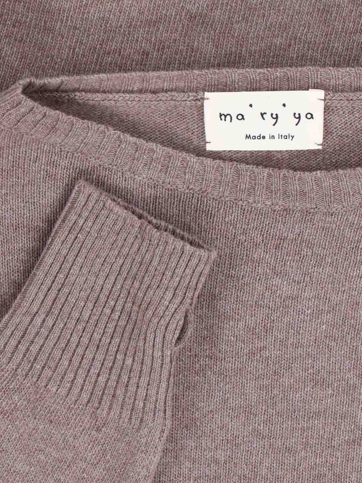 Ma'ry'ya Relaxed-fit Cashmere And Virgin Wool Sweater With Ribbed Finishes In Sand