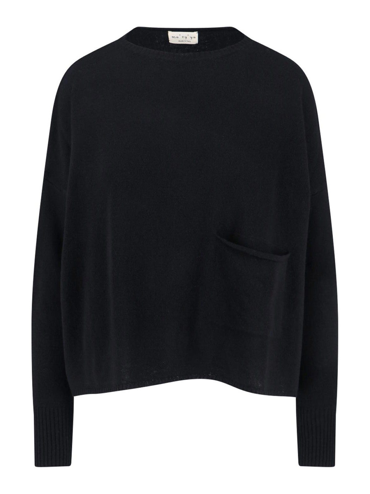 Ma'ry'ya Virgin Wool And Cashmere Sweater In Black