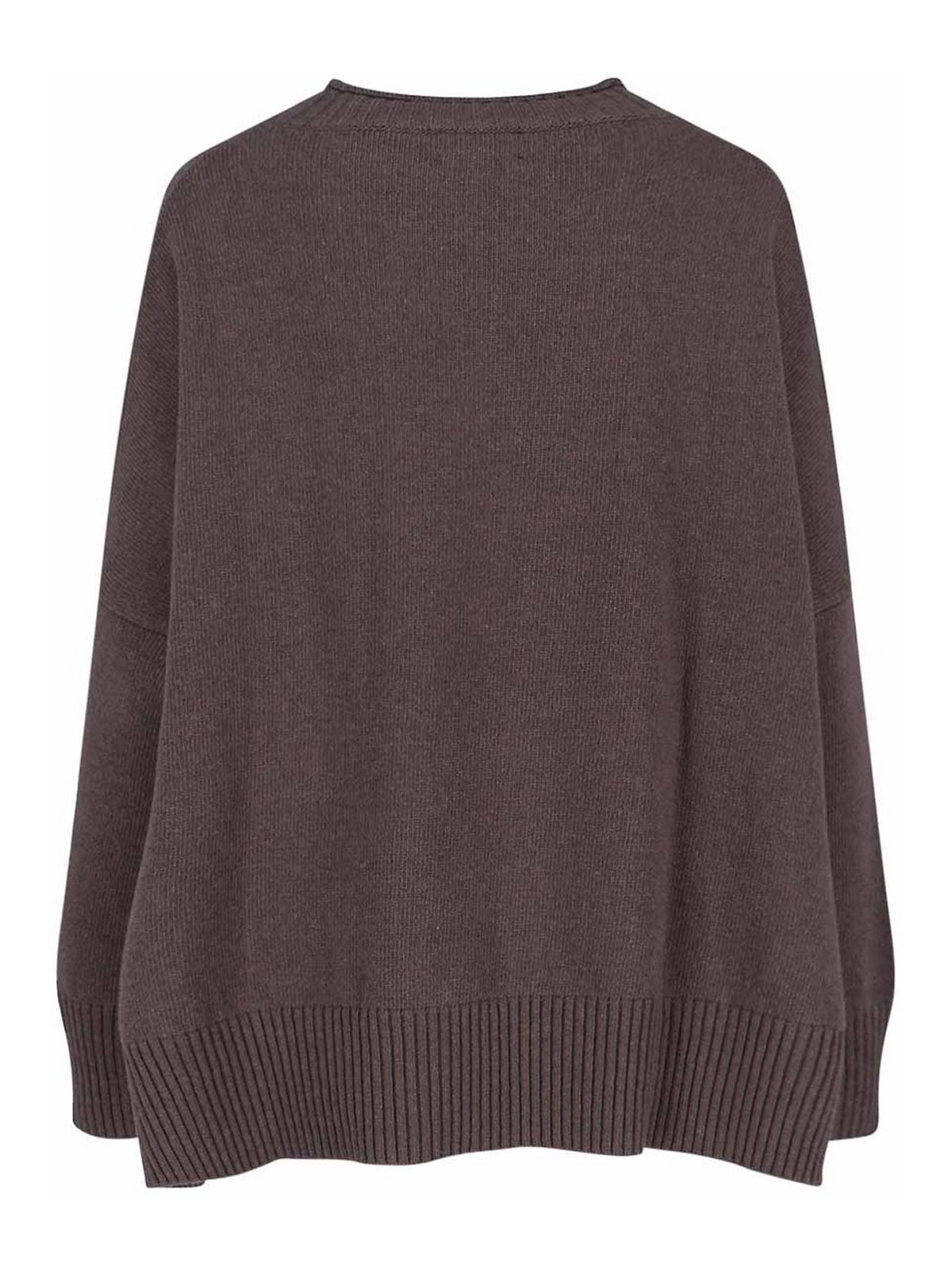 Ma'ry'ya Relaxed Fit Knit Sweater In Soft Beige In Sand