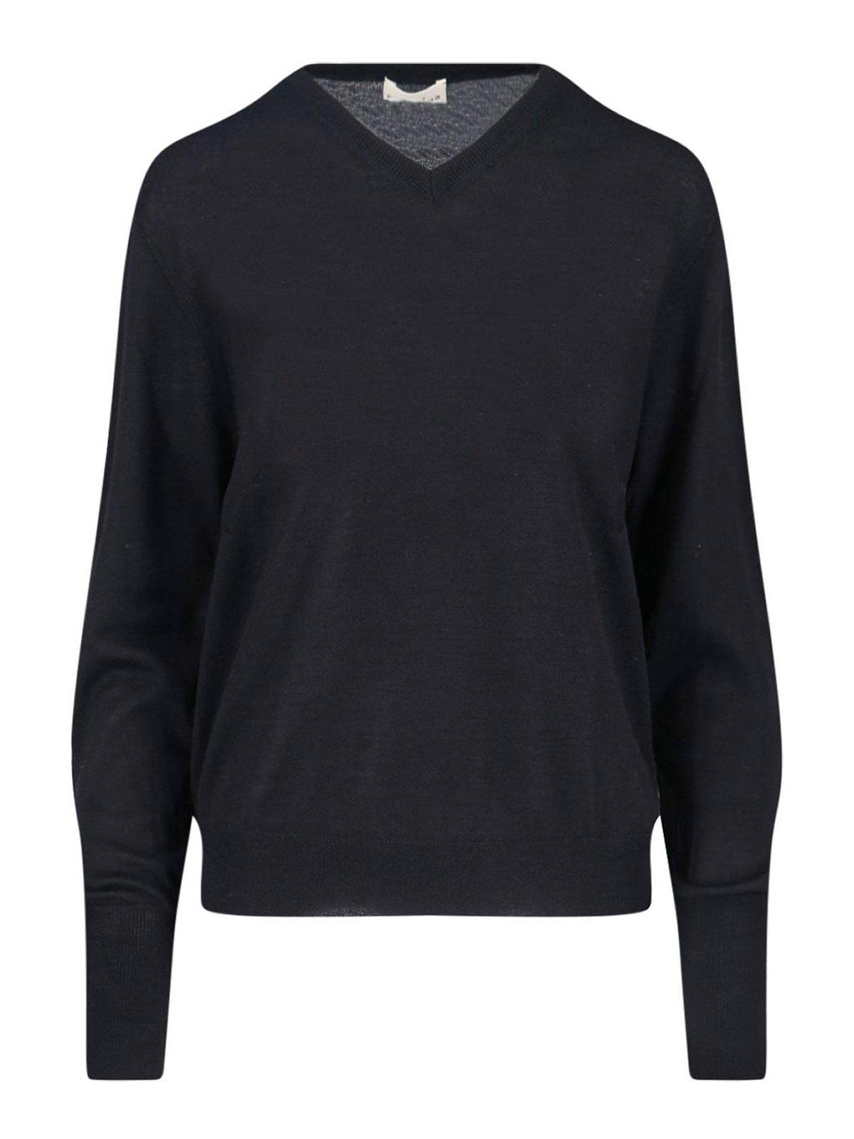 Ma'ry'ya Virgin Wool And Silk Blend Sweater In Black