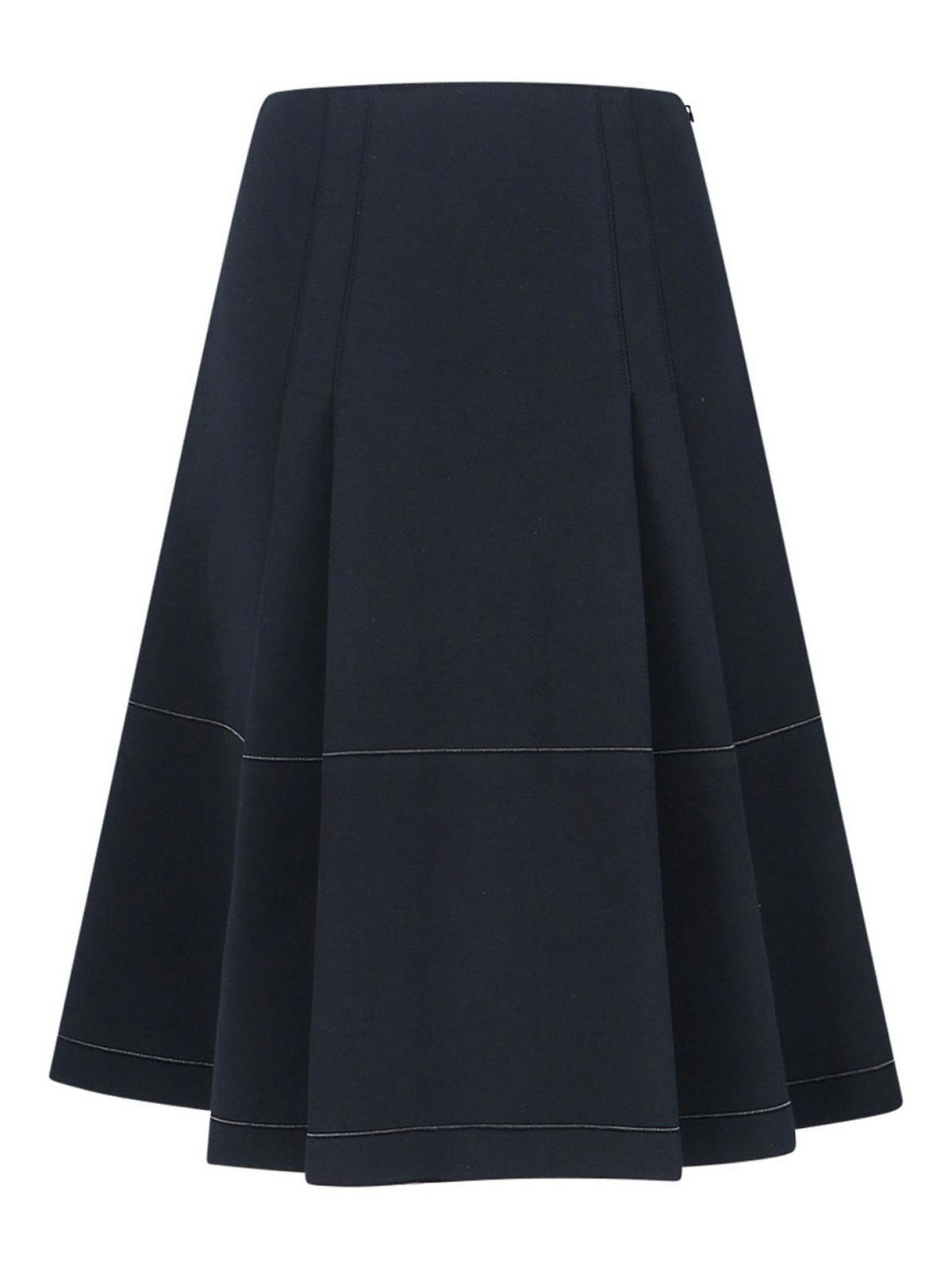 Marni Pleated Midi Skirt In Black