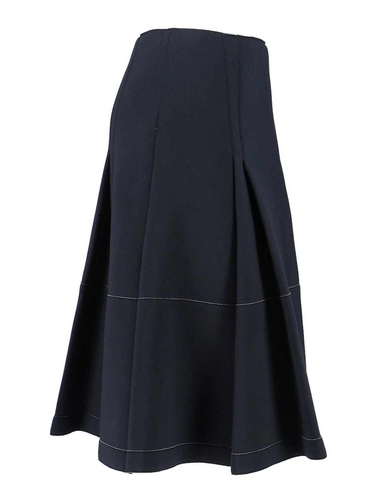 Marni Pleated Midi Skirt In Black