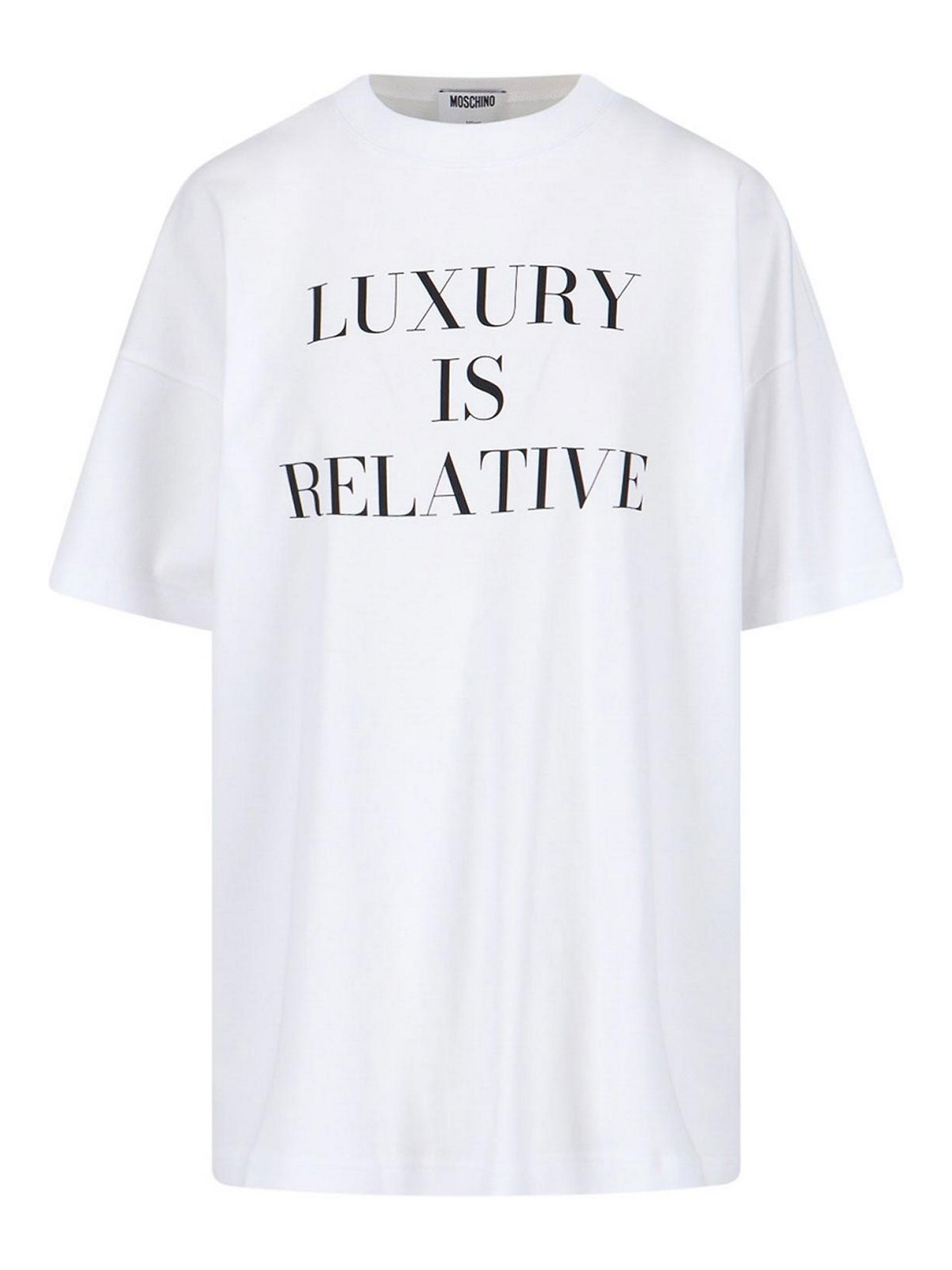 Moschino Short-sleeved T-shirt With Bold Print In White