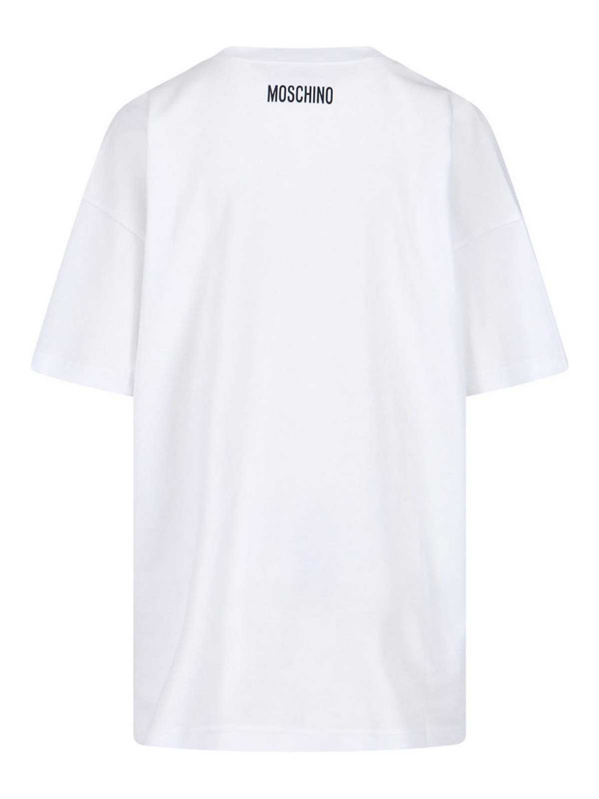 Moschino Short-sleeved T-shirt With Bold Print In White