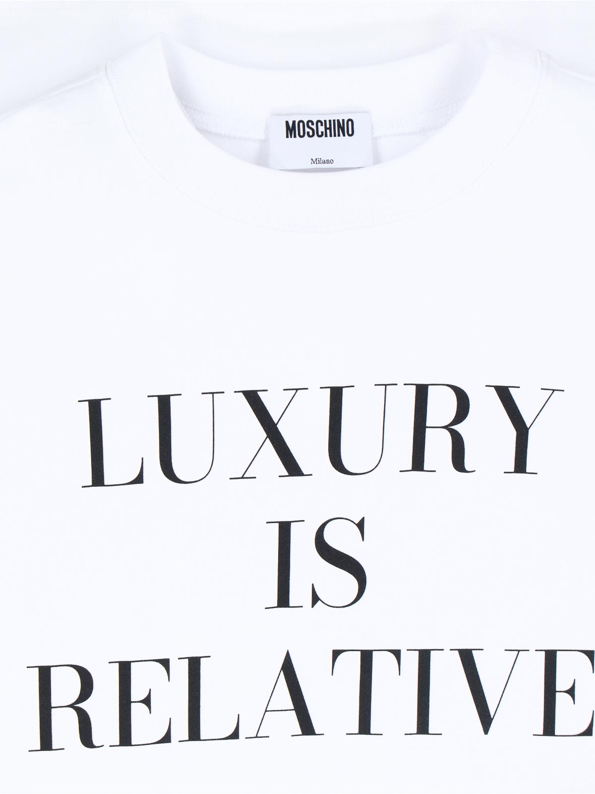 Moschino Short-sleeved T-shirt With Bold Print In White