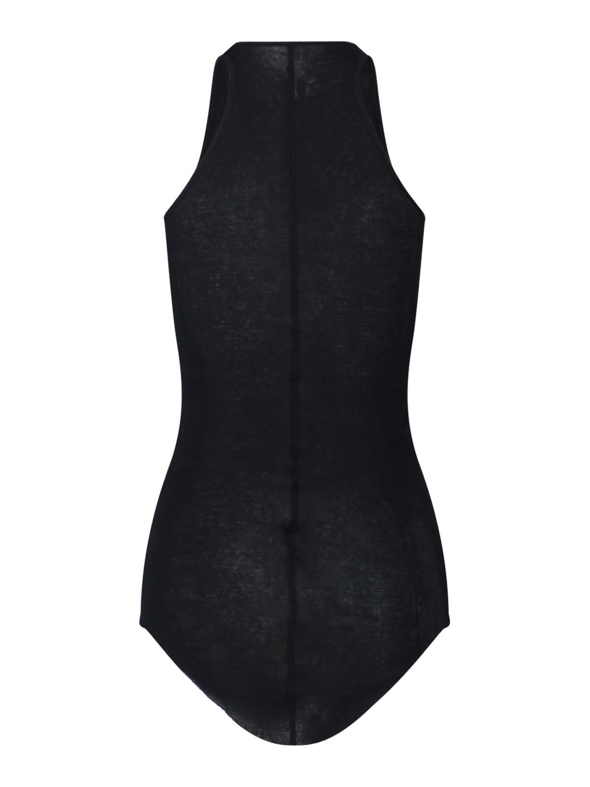 Rick Owens Tank Top Semi Trasparente In Black