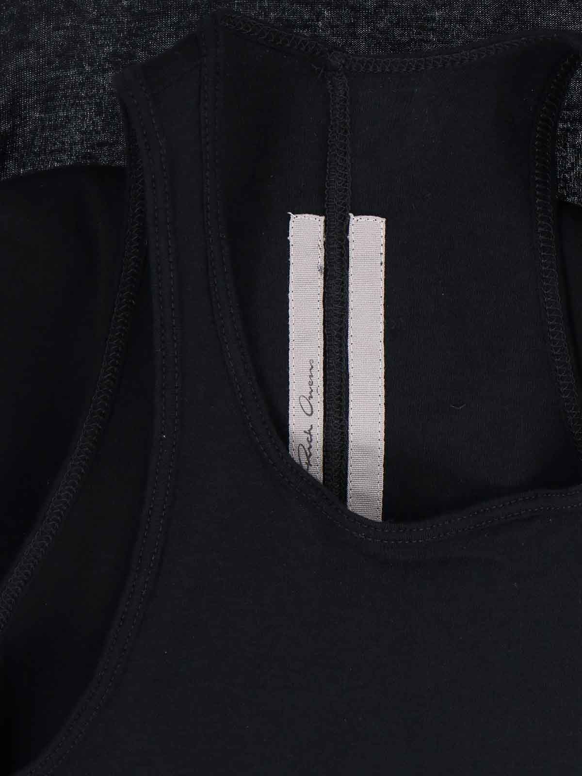 Rick Owens Tank Top Semi Trasparente In Black