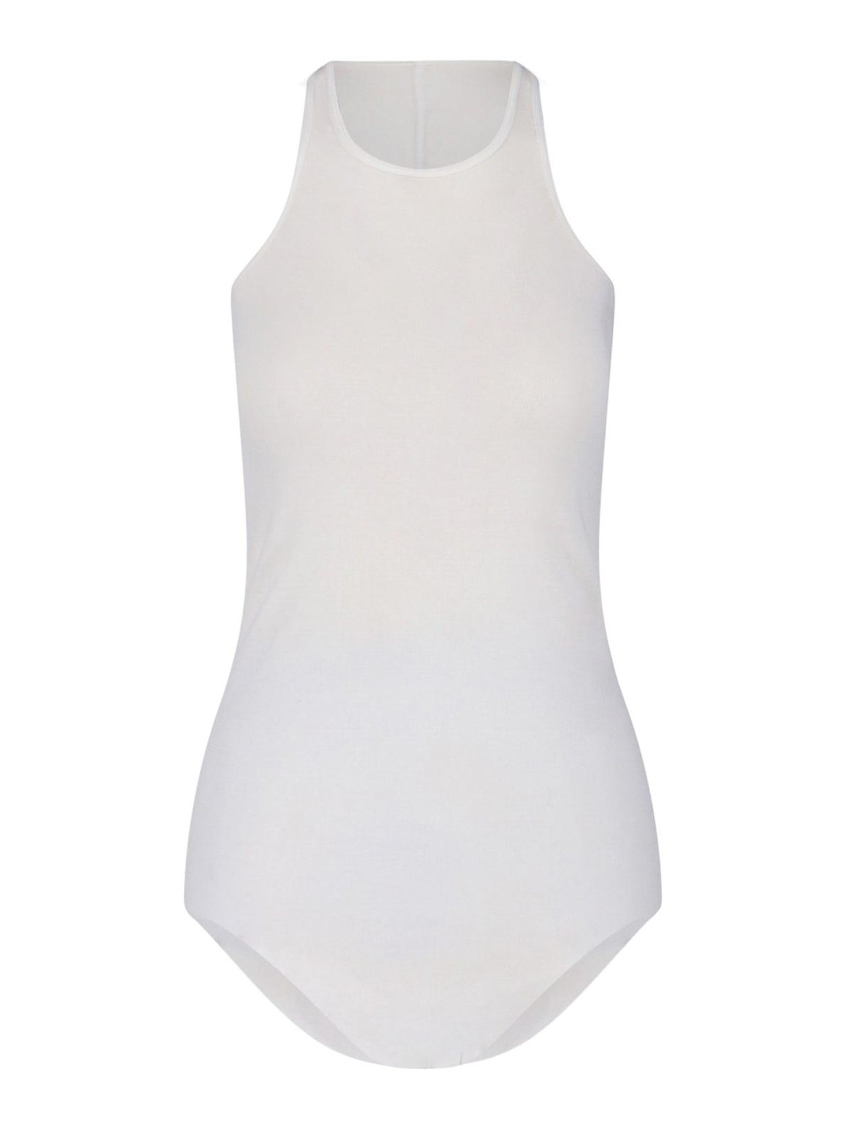 Rick Owens Tank Top Semi Trasparente In White