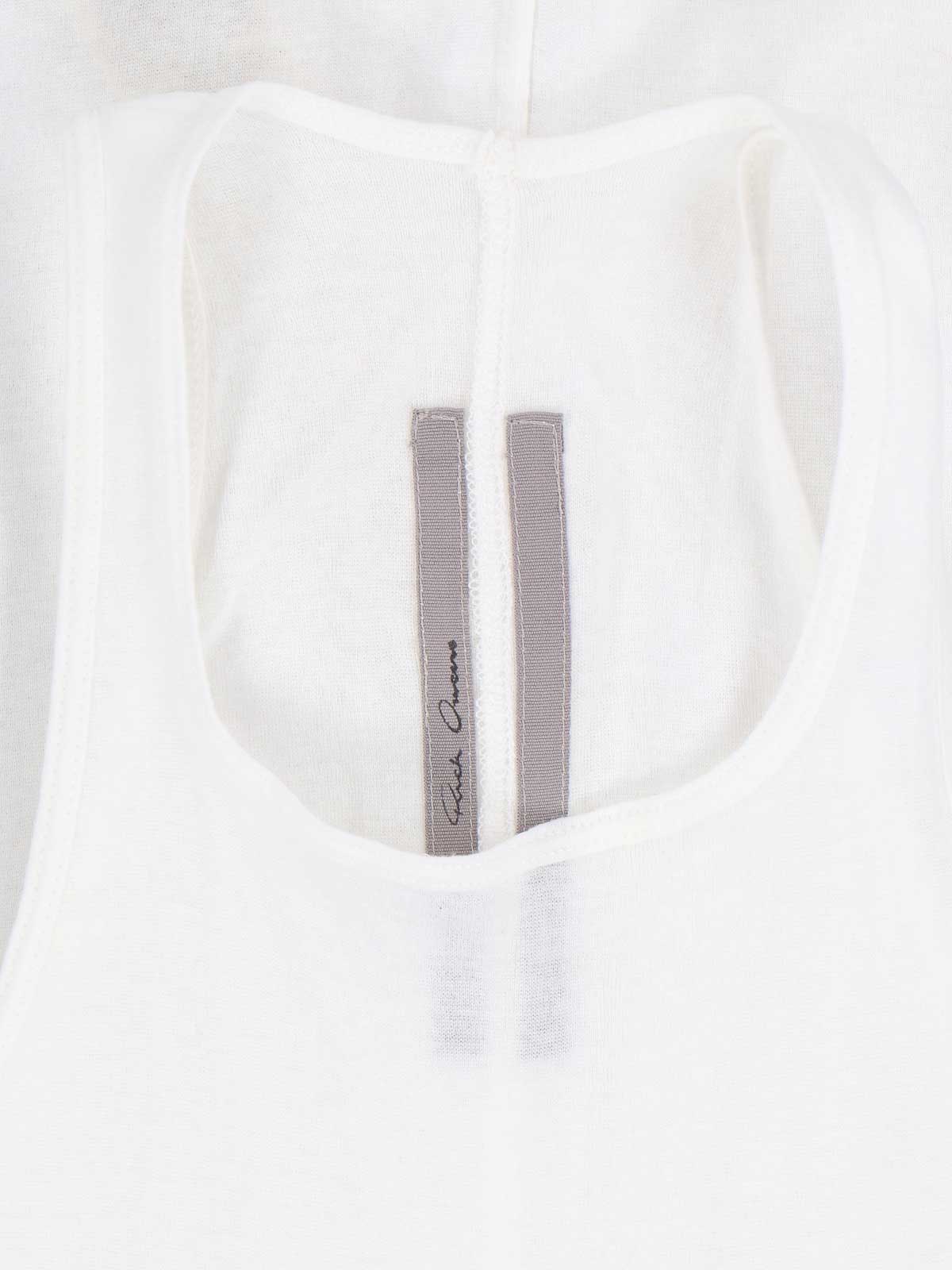 Rick Owens Tank Top Semi Trasparente In White