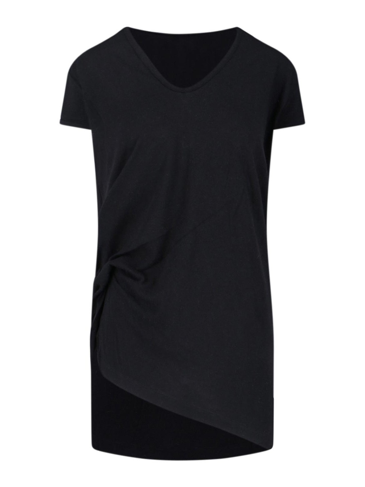 Rick Owens T-shirt Asimmetrica In Black