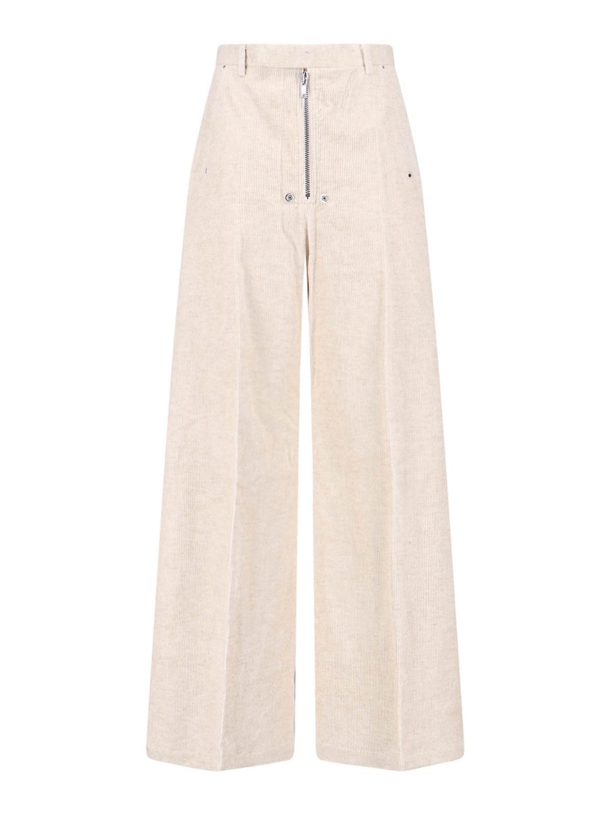 Rick Owens Wide Trousers In White