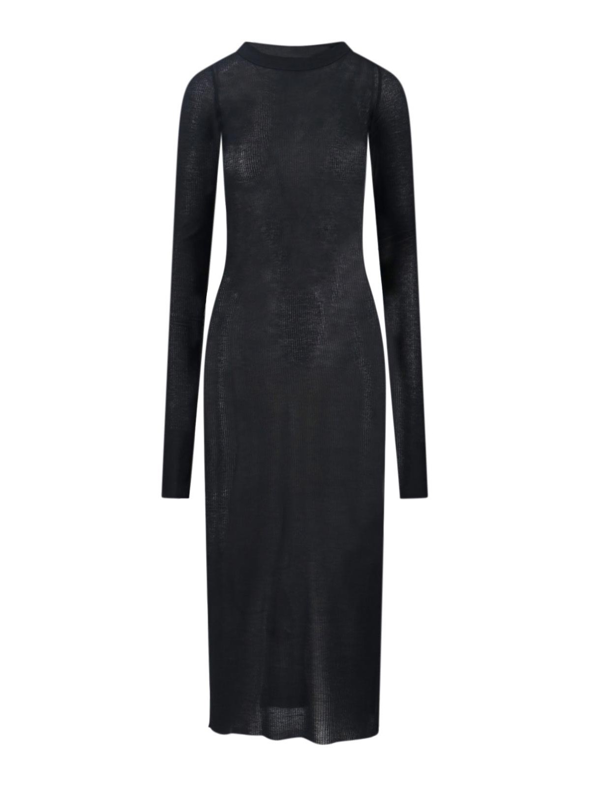 Rick Owens Midi Dress In Black