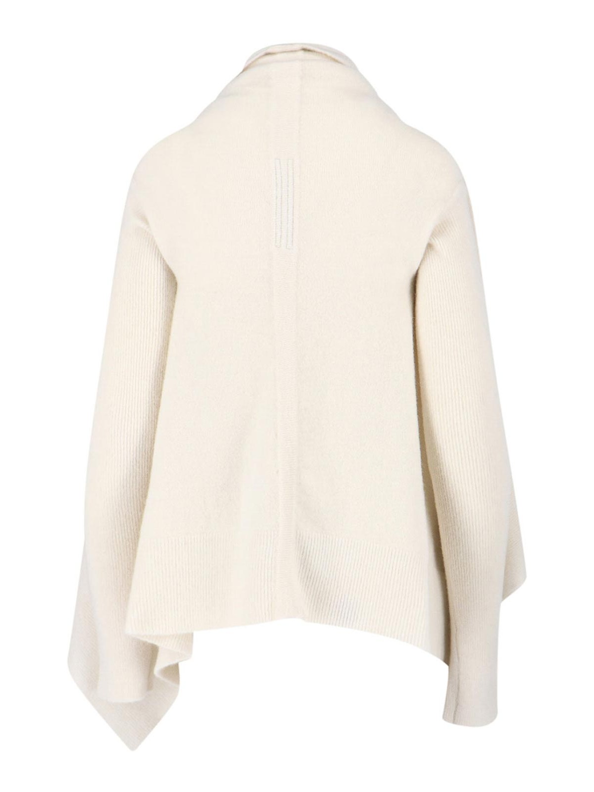 Rick Owens Cardigan Drappeggiato In Neutral