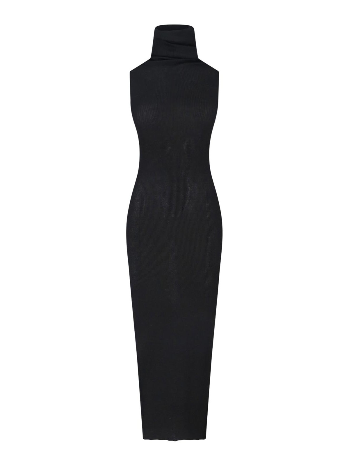 Rick Owens Knitted Maxi Dress In Black
