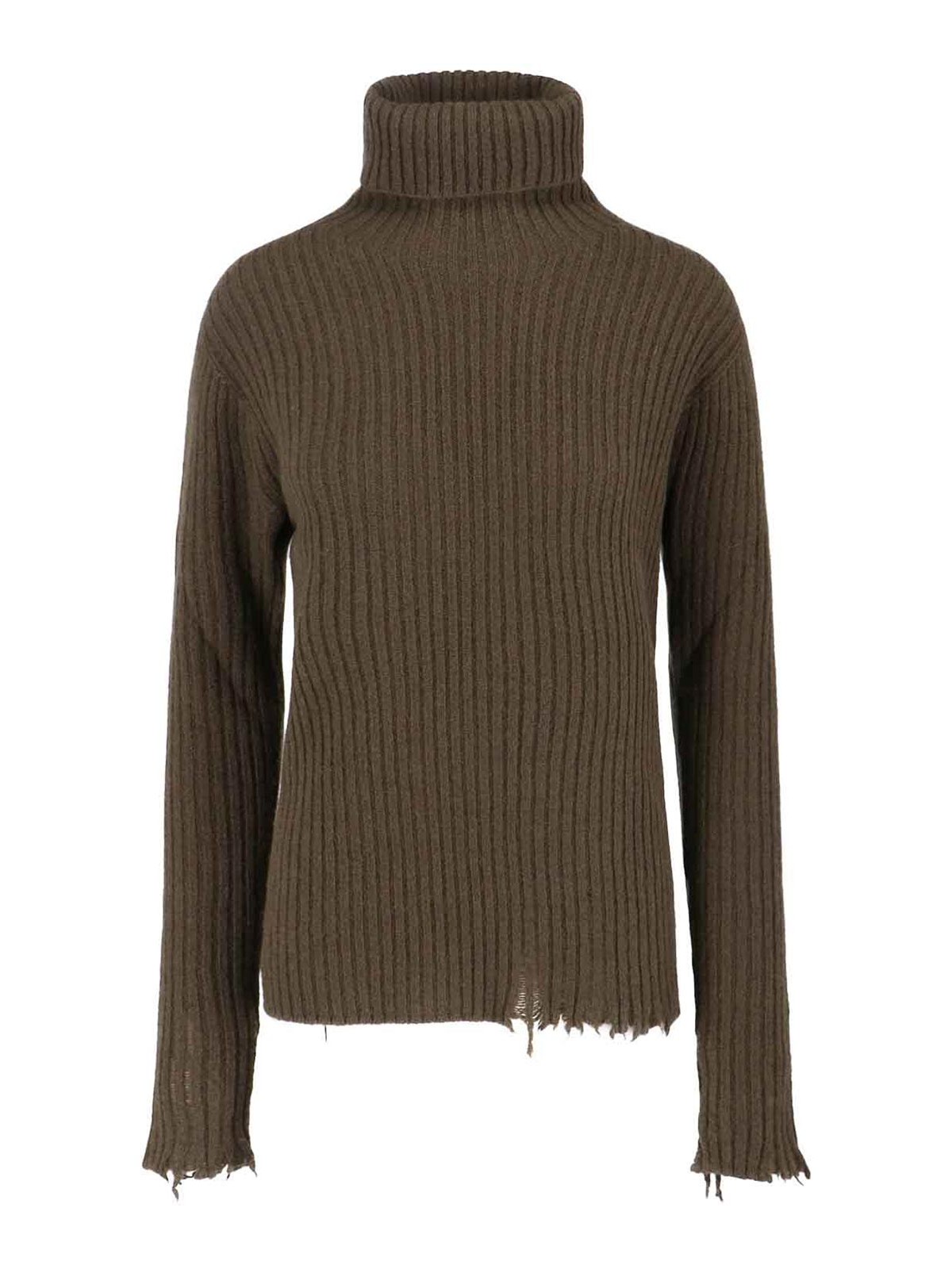 Uma Wang High Neck Sweater In Green
