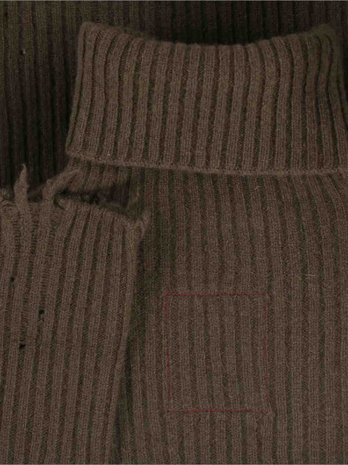 Uma Wang High Neck Sweater In Green