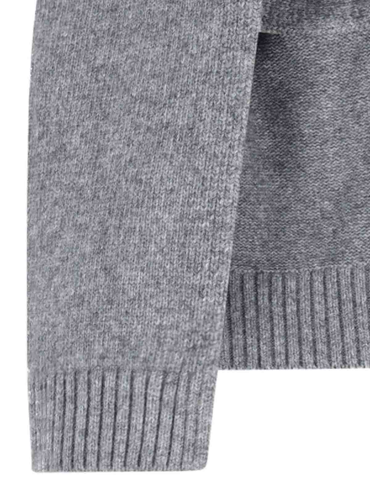 Lvir Scarf With Collar In Wool Blend In Gray