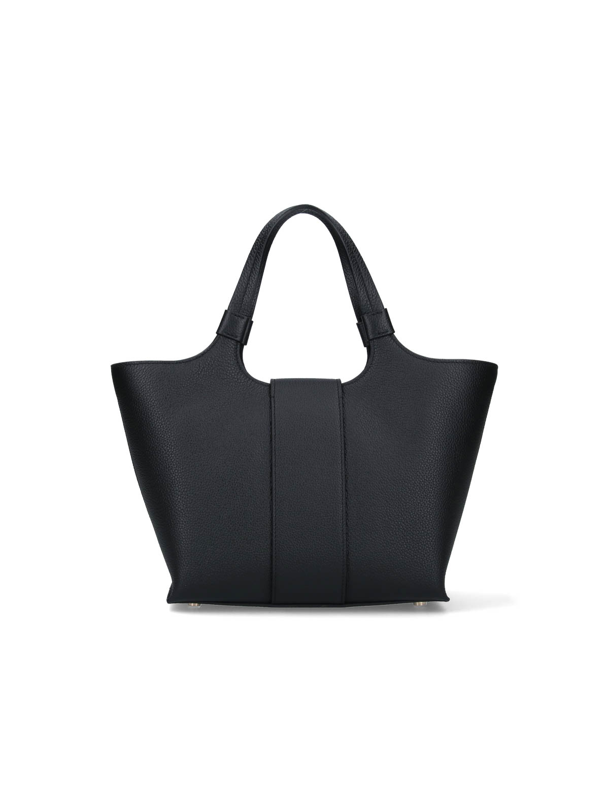 Roger Vivier Mini Tote Bag With Iconic Gold Buckle In Black