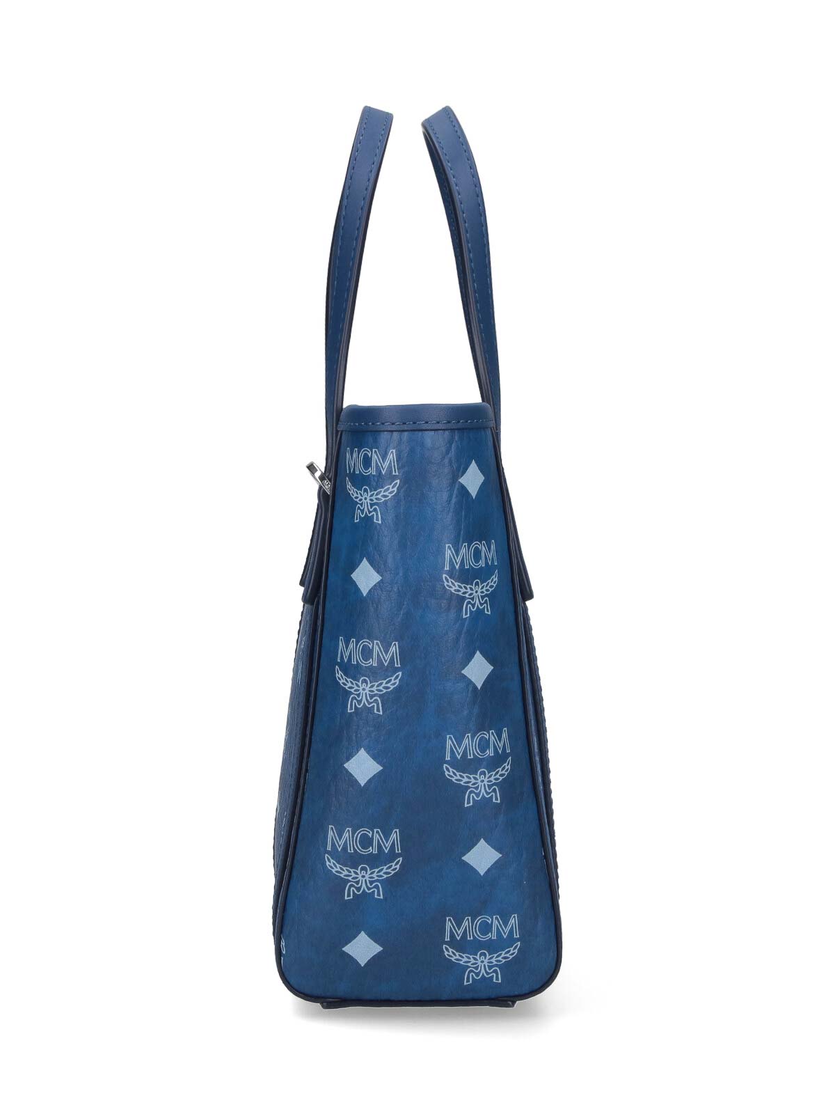 Mcm Small Tote Bag In Blue