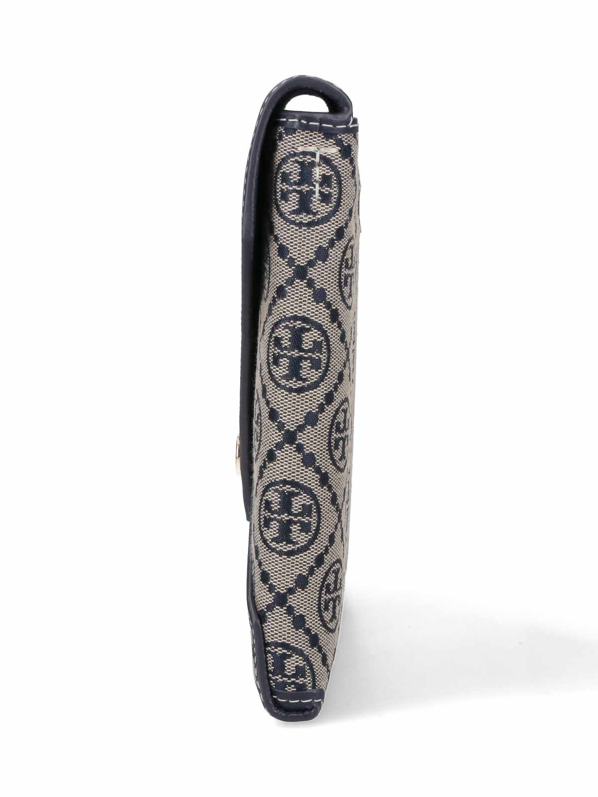 Tory Burch T-monogram Chain Pouch In Blue