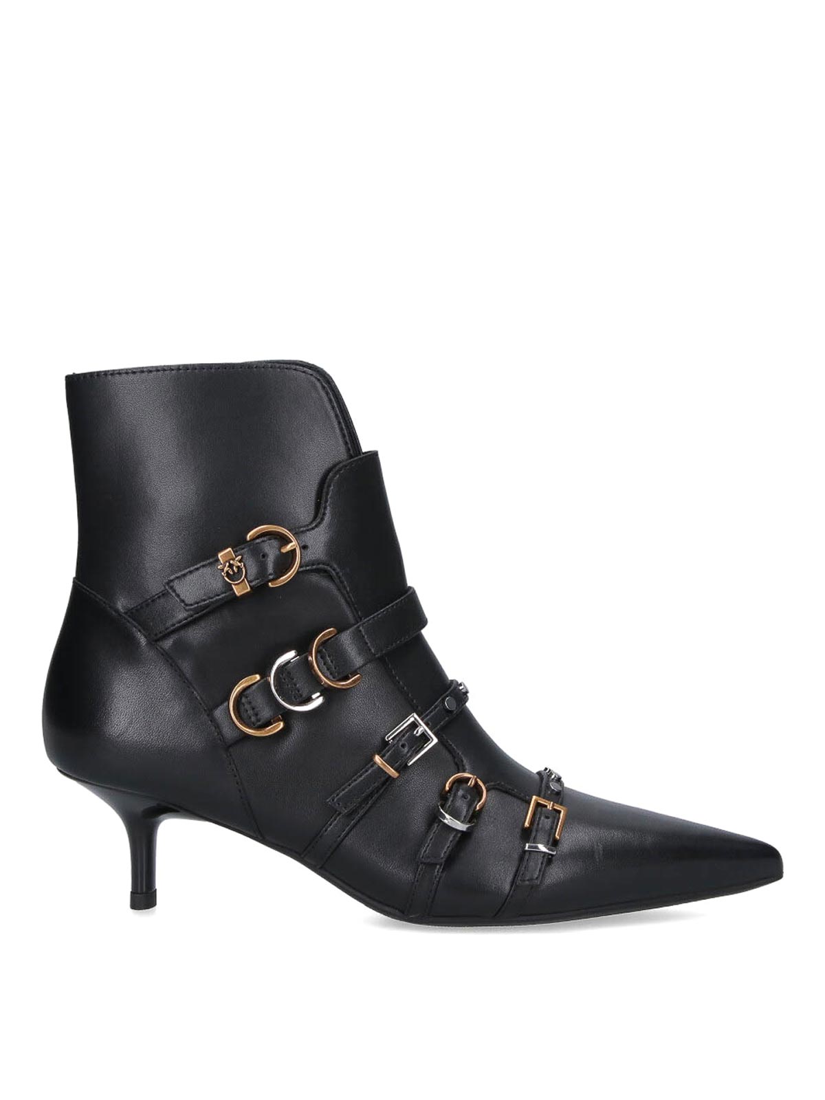 Pinko Ankle Boots With Buckle In Black