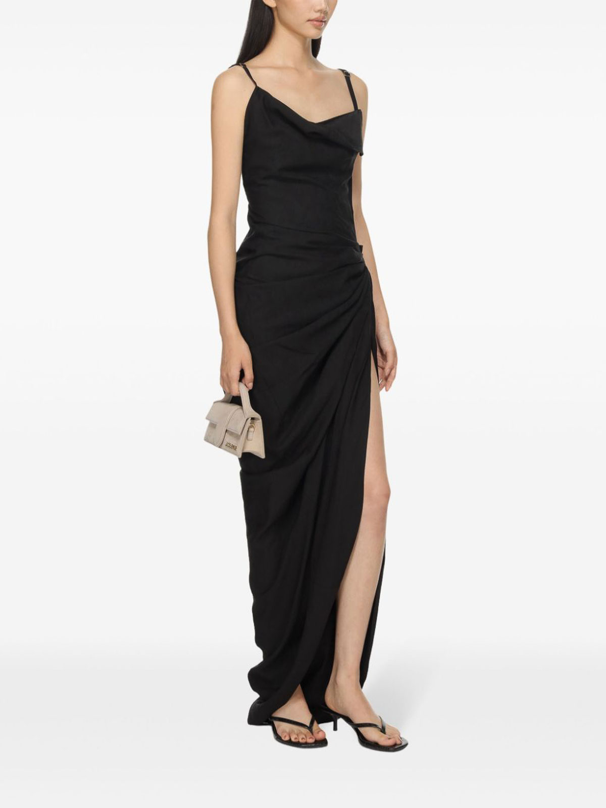 Jacquemus La Robe Saudade Longue Dress In Black