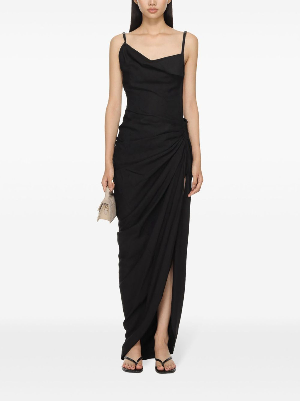 Jacquemus La Robe Saudade Longue Dress In Black