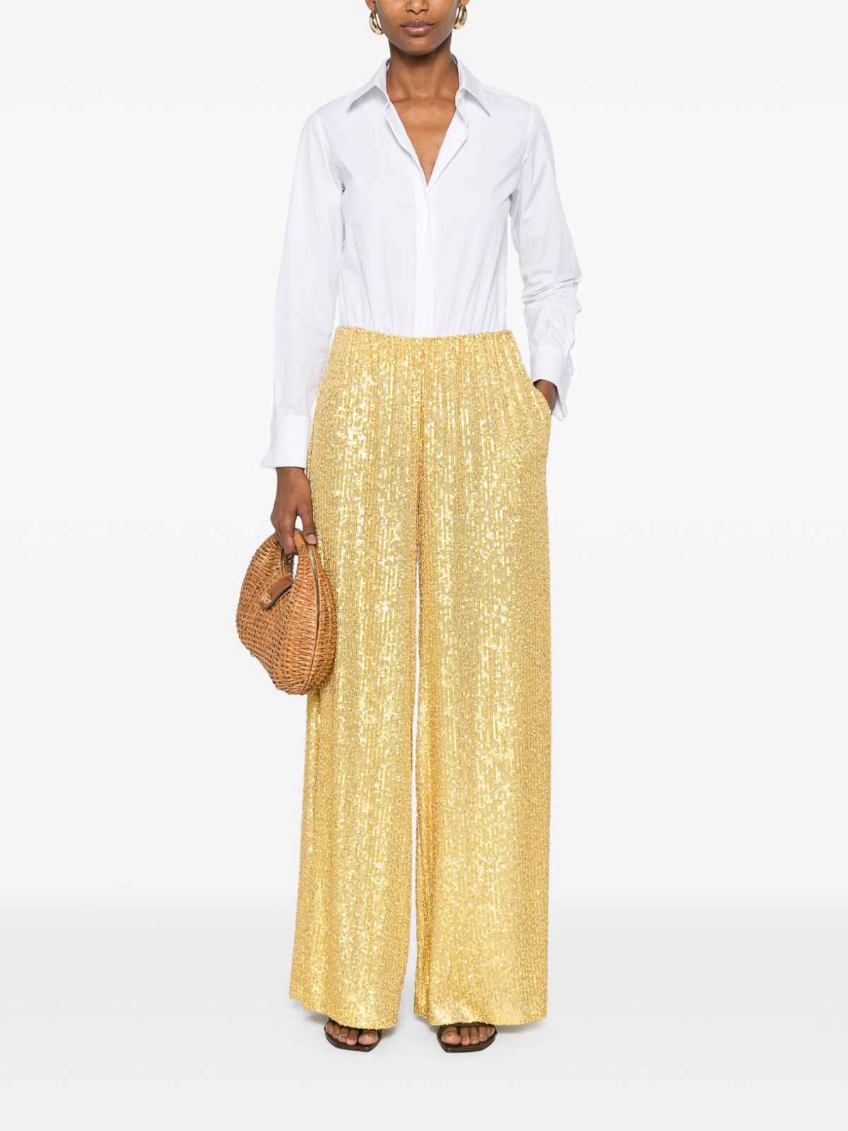 Norma Kamali Wide-leg Trousers In Yellow
