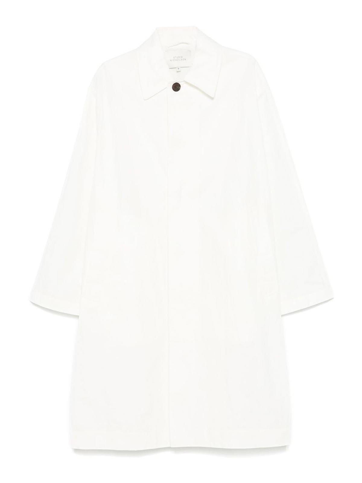 Studio Nicholson Nylon And Cotton Blend Coat In White