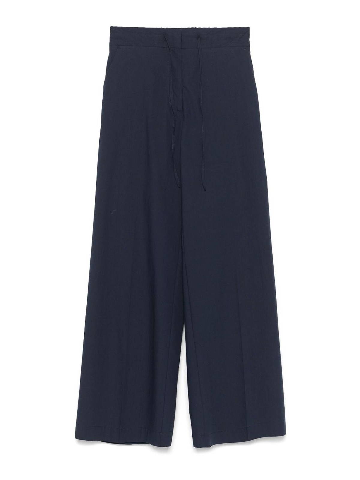 P.a.r.o.s.h Cotton Wide-leg Trousers In Blue