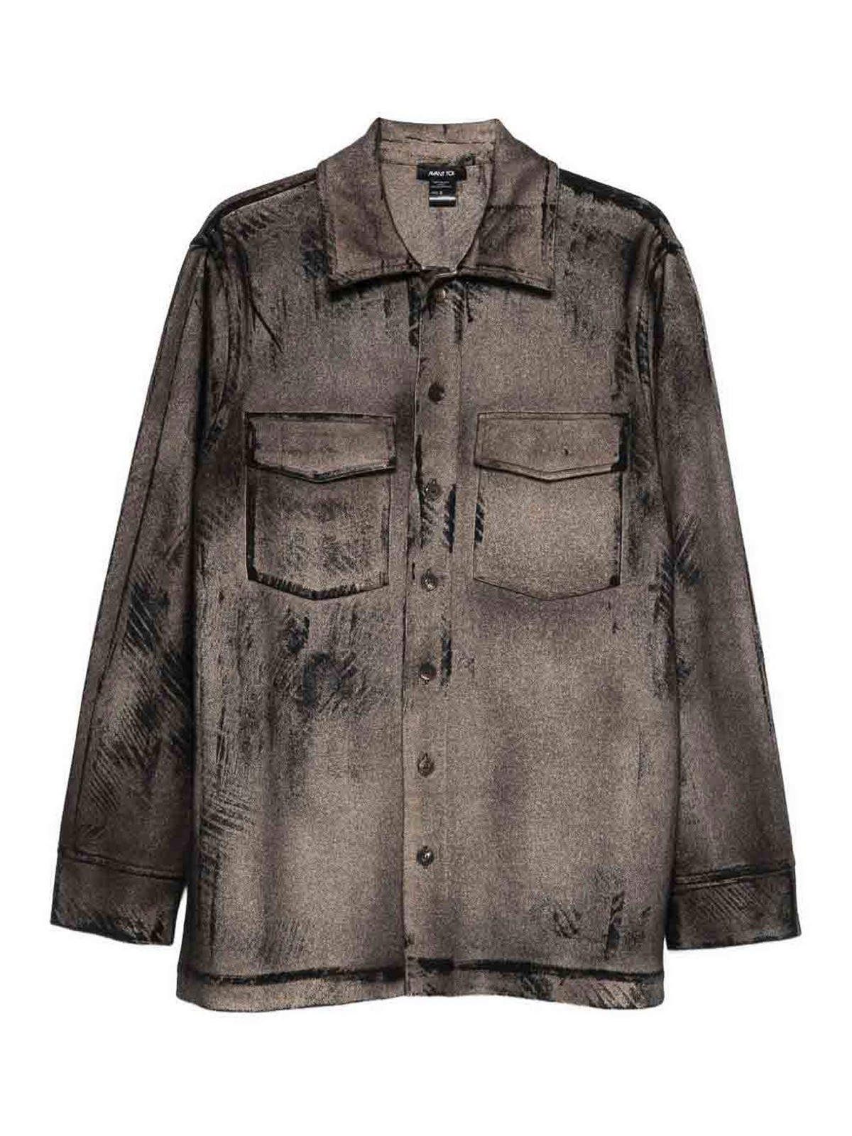 Avant Toi Wool And Cashmere Blend Shirt In Brown