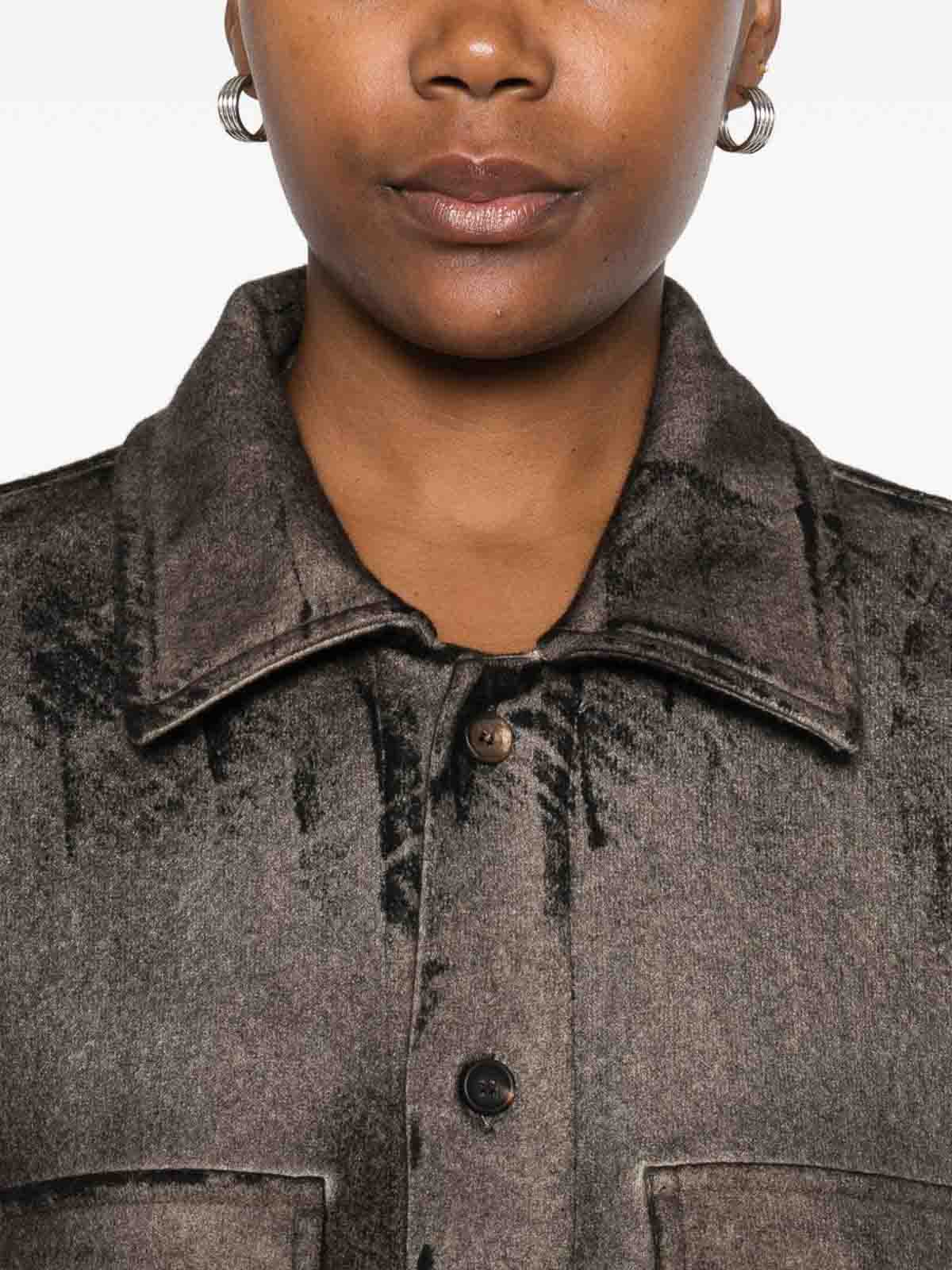 Avant Toi Wool And Cashmere Blend Shirt In Brown